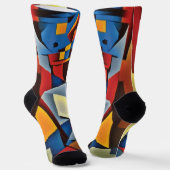 Abstracte Zen Cubist Socks Sokken (Gebogen)