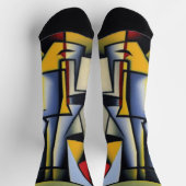 Abstracte Zen Cubist Socks Sokken (Top)