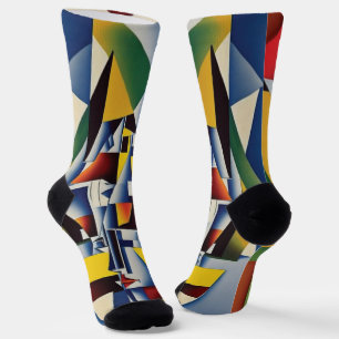 Abstracte Zen Cubist Socks Sokken