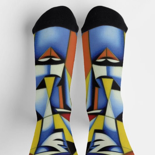 Abstracte Zen Cubist Socks Sokken (Top)