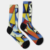 Abstracte Zen Cubist Socks Sokken (Rechts)