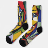 Abstracte Zen Cubist Socks Sokken (Links)