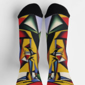 Abstracte Zen Cubist Socks Sokken (Top)