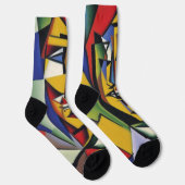 Abstracte Zen Cubist Socks Sokken (Rechts)