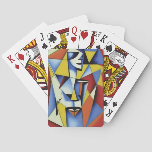 Abstracte Zen Cubist speelkaarten (Achterkant)