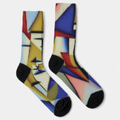 Abstracte Zen Cubistische Sokken (Rechts)