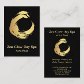 *~* Abstracte Zen Gold Brush Reiki Meditation Visitekaartje (Voorkant / Achterkant)
