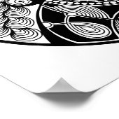 Abstracte Zendala op cirkel 2 Poster (Hoek)