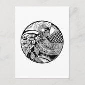 Abstracte Zendala over cirkel Briefkaart (Voorkant)