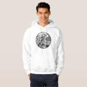 Abstracte Zendala over cirkel Hoodie (Voorkant volledig)