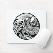 Abstracte Zendala over cirkel Muismat (Met muis)