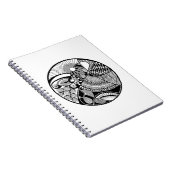 Abstracte Zendala over cirkel Notitieboek (Rechterzijde)