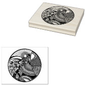 Abstracte Zendala over cirkel Rubberstempel (Gestempeld)