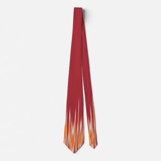 Abstracte Zig Zag Red met twee kanten Stropdas (Voorkant)