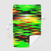 Abstracte zigzag genereren, groen en rood golfhanddoek (Insitu)