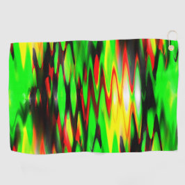 Abstracte zigzag genereren, groen en rood golfhanddoek