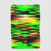 Abstracte zigzag genereren, groen en rood golfhanddoek (Voorkant)