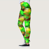 Abstracte zigzag genereren, groen en rood leggings (Links)