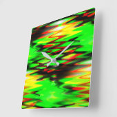 Abstracte zigzag genereren, groen en rood vierkante klok (Hoek)