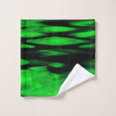 Abstracte zigzag, verkregen door zwarte en groene bad handdoek (Wasdoekje)