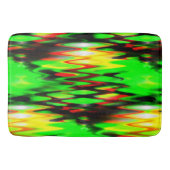 Abstracte zigzag, verkregen rood en groen badmat (Voorkant)