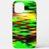 Abstracte zigzag, verkregen rood en groen Case-Mate iPhone case (Achterkant)