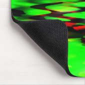 Abstracte zigzag, verkregen rood en groen muismat (Hoek)