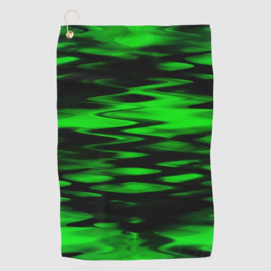 Abstracte zigzag vormen van gekleurd zwart tot gro golfhanddoek (Voorkant)