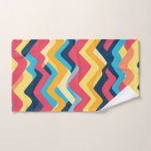 Abstracte Zigzag Wavy kleuren Bad Handdoek (Handdoek)