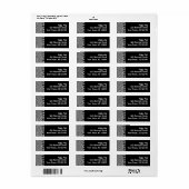 Abstracte Zigzag zwart/wit Etiket (Full Sheet)