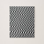 Abstracte Zigzag zwart/wit Legpuzzel (Verticaal)