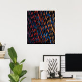 Abstracte Zijdeachtige Lijnen Poster (Thuiskantoor)