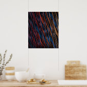 Abstracte Zijdeachtige Lijnen Poster (Keuken)
