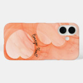 Abstracte, zijdehandjes met Oranje harten, aangepa Case-Mate iPhone Case (Achterkant (horizontaal))