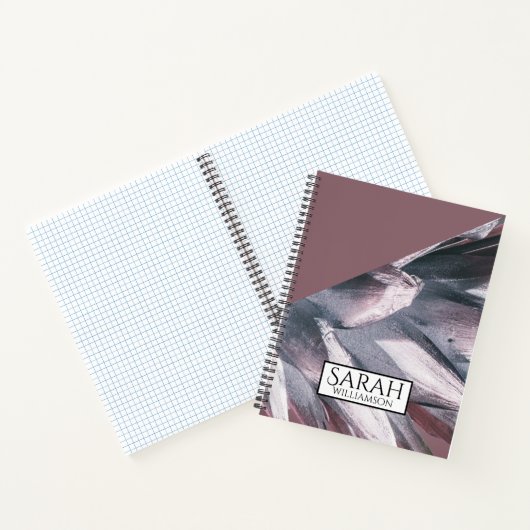 Abstracte zilveranassekieken notitieboek (Binnen)