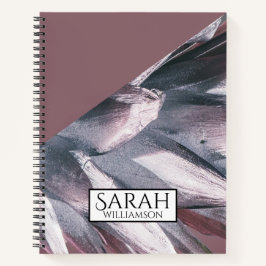 Abstracte zilveranassekieken notitieboek