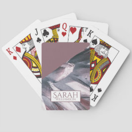 Abstracte zilveren anananassepieken, uniek pokerkaarten