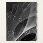 Abstracte Zilveren Hartjes en Gepersonaliseerde Gr Planner (Achterkant)