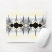 Abstracte zilverfractale kunst muismat (Met muis)