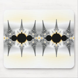 Abstracte zilverfractale kunst muismat