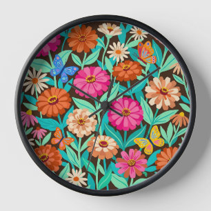 Abstracte Zinnia Vlinders Tuinkunstklokken