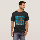 Abstracte zoetwatervissen regenboogforel olieverf t-shirt (Voorkant volledig)