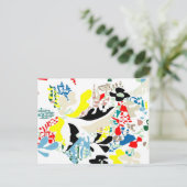 Abstracte zomer briefkaart (Staand voorkant)