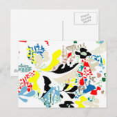 Abstracte zomer briefkaart (Voorkant / Achterkant)