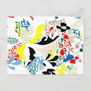 Abstracte zomer briefkaart