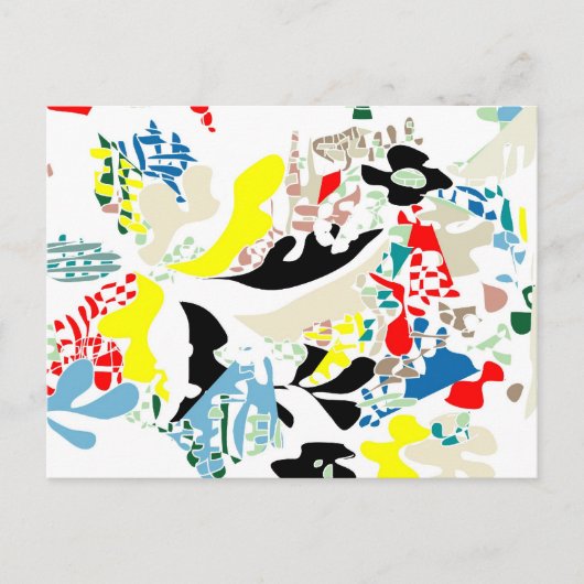 Abstracte zomer briefkaart (Voorkant)