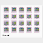 Abstracte zomer-Floral - Aangepaste ticker Vierkante Sticker (Vel)