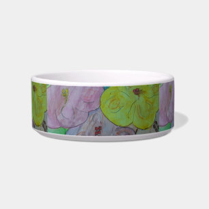 Abstracte zomer Floral Pet Bowl Voerbakje