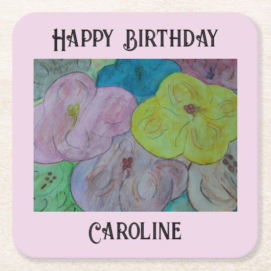 Abstracte zomer op maat gesneden Onderzetter (Voorkant)