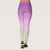 Abstracte zomer Paarse groene gradiënt Leggings (Achterkant)
